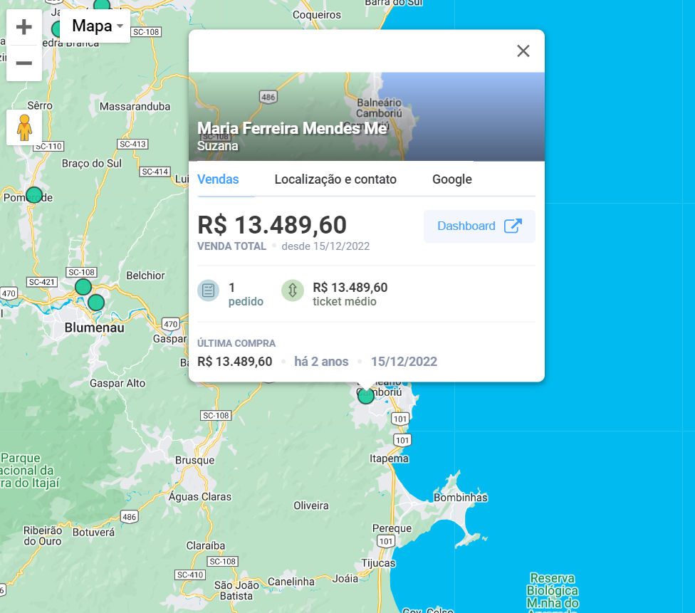 Mapa de Representantes