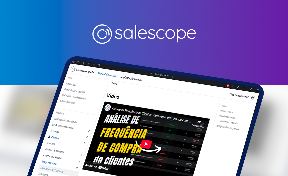 Novos manuais do Salescope