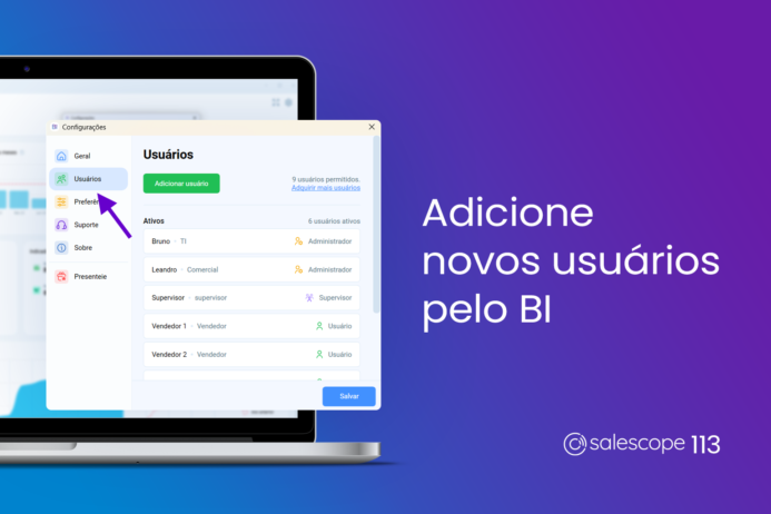 Adicione novos usuários pelo BI [Salescope 113]