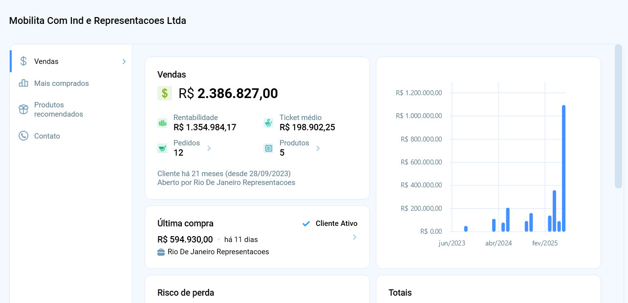 Novo módulo Clientes