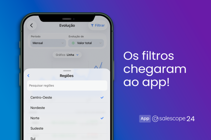 Os filtros chegaram ao app! [Salescope App 24]