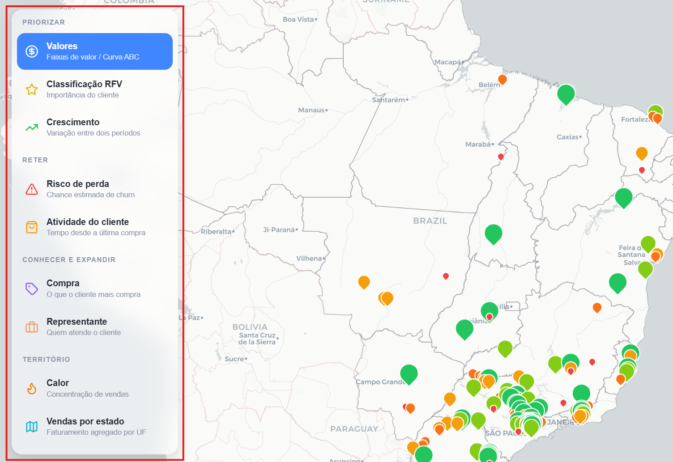 Mapa de clientes com dados do Bling, Omie ou Olist: como montar